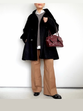 「SUGAR BISKET（シュガービスケット）のアイテム」を使った、SACHIさん（レディース・150cm）の冬コーディネート