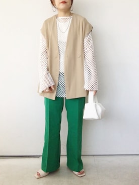 「おしゃれスタ（オシャレスタ）のアイテム」を使った、SACHIさん（レディース・150cm）の春コーディネート