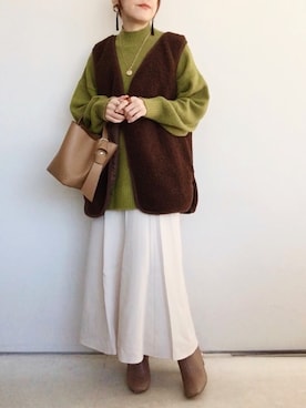 「apres jour（アプレジュール）のアイテム（アクセサリー）」を使った、SACHIさん（レディース・150cm）の秋コーディネート