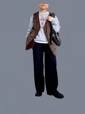 「DHOLIC（ディーホリック）のアイテム」を使った、SACHIさん（レディース・150cm）の冬コーディネート