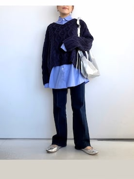 「アイテム（バレエシューズ）」を使った、SACHIさん（レディース・150cm）の冬コーディネート