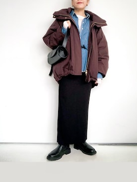 「アイテム（ダウンジャケット/コート）」を使った、SACHIさん（レディース・150cm）の秋コーディネート