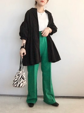 「harmonie（アルモニ）のアイテム」を使った、SACHIさん（レディース・150cm）の秋コーディネート