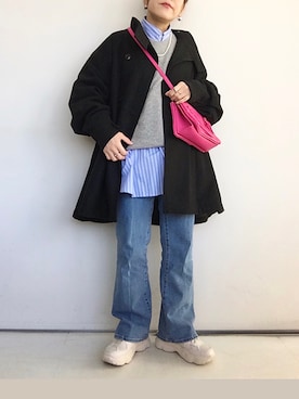 「冬春コーデ」｜「アイテム（その他アウター）」を使った、SACHIさん（レディース・150cm）の冬コーディネート