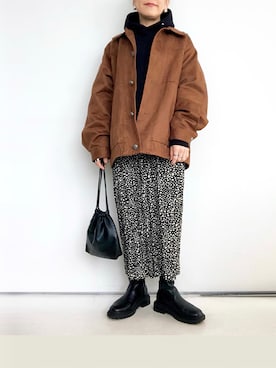「アイテム（ブルゾン）」を使った、SACHIさん（レディース・150cm）の秋コーディネート