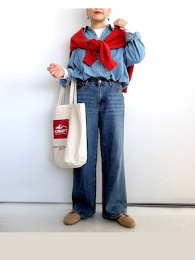 「IAMUSE（アイアミューズ）のアイテム」を使った、SACHIさん（レディース・150cm）の冬コーディネート