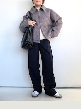 「OPAQUE.CLIP」｜「アイテム（ブルゾン）」を使った、SACHIさん（レディース・150cm）の冬コーディネート
