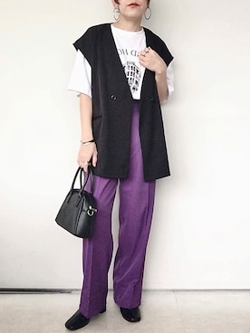 「Three Four Time（ｽﾘｰﾌｫｰﾀｲﾑ）のアイテム」を使った、SACHIさん（レディース・150cm）の夏コーディネート