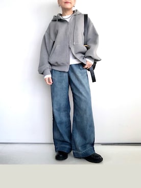 「BLUEEAST（ブルーイースト）のミニビーズネックレス（ネックレス）」を使った、SACHIさん（レディース・150cm）の秋コーディネート