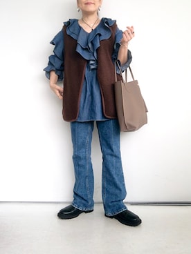「アイテム（ピアス（両耳用））」を使った、SACHIさん（レディース・150cm）の秋コーディネート