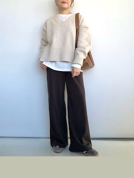 「アイテム（リング）」を使った、SACHIさん（レディース・150cm）の冬コーディネート