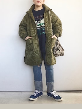 「ボーイッシュ」｜「アイテム（その他アウター）」を使った、SACHIさん（レディース・150cm）の秋コーディネート