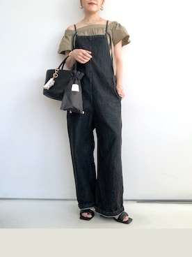 「アイテム（トートバッグ）」を使った、SACHIさん（レディース・150cm）の夏コーディネート