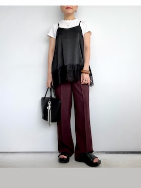 「アイテム（チャーム）」を使った、SACHIさん（レディース・150cm）の夏コーディネート