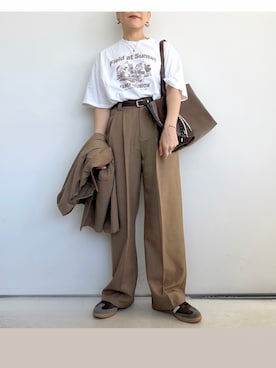 「Auntie Rosa Holiday（アンティローザホリデー）のアイテム」を使った、SACHIさん（レディース・150cm）の春コーディネート