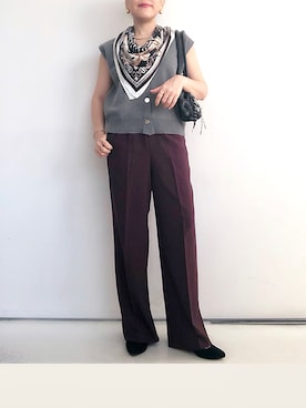 「アイテム（チャーム）」を使った、SACHIさん（レディース・150cm）の秋コーディネート