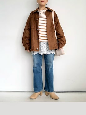 「アイテム（ピアス（両耳用））」を使った、SACHIさん（レディース・150cm）の秋コーディネート