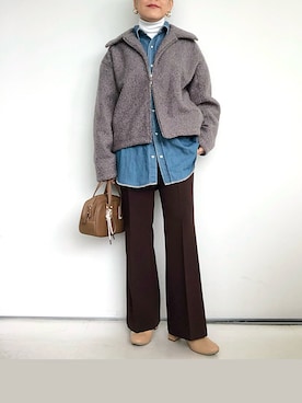 「MOUSSY（マウジー）のアイテム」を使った、SACHIさん（レディース・150cm）の秋コーディネート