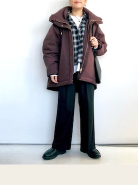 「アイテム（ダウンジャケット/コート）」を使った、SACHIさん（レディース・150cm）の秋コーディネート