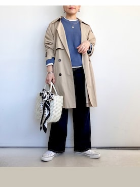 「DHOLIC（ディーホリック）のアイテム」を使った、SACHIさん（レディース・150cm）の春コーディネート