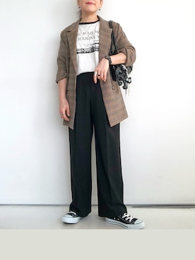 「アイテム（チャーム）」を使った、SACHIさん（レディース・150cm）の秋コーディネート