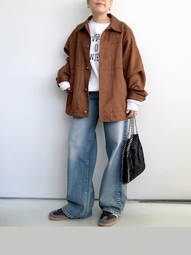 「アイテム（ブルゾン）」を使った、SACHIさん（レディース・150cm）の秋コーディネート