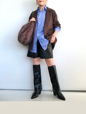 「アイテム（ブーツ）」を使った、SACHIさん（レディース・150cm）の秋コーディネート