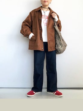 「アイテム（チョーカー）」を使った、SACHIさん（レディース・150cm）の秋コーディネート