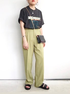 「Three Four Time（ｽﾘｰﾌｫｰﾀｲﾑ）のアイテム」を使った、SACHIさん（レディース・150cm）の夏コーディネート