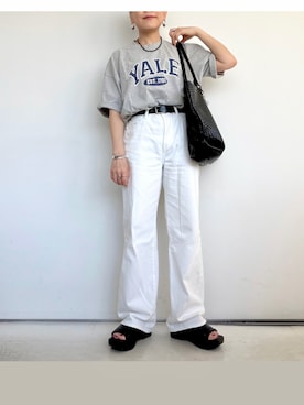 「IAMUSE（アイアミューズ）のアイテム」を使った、SACHIさん（レディース・150cm）の春コーディネート