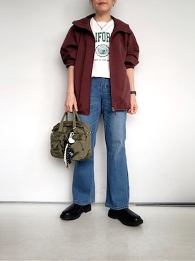 「アイテム（リング）」を使った、SACHIさん（レディース・150cm）の秋コーディネート