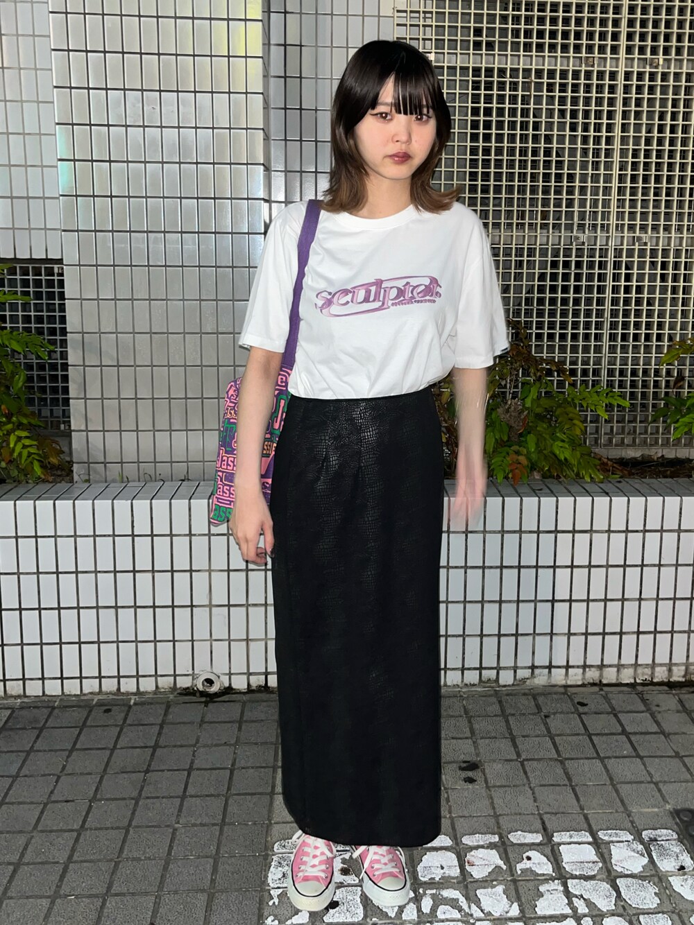 「ピンク」｜「CONVERSEの【CONVERSE/コンバース】ALL STAR J OX：スニーカー（スニーカー、ピンク系）」を使った、ᴹᴬᴿᴼᴺさん（レディース・160cm）の夏コーディネートの1枚目の写真