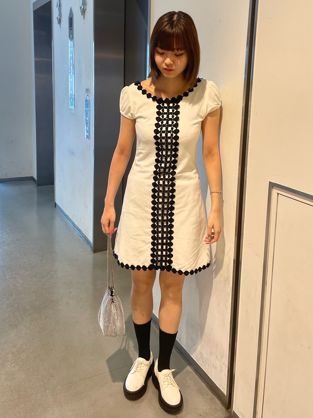 「SHEINのアイテム（バッグ、シルバー系）」を使った、ᴹᴬᴿᴼᴺさん（レディース・160cm）の冬コーディネートの1枚目の写真