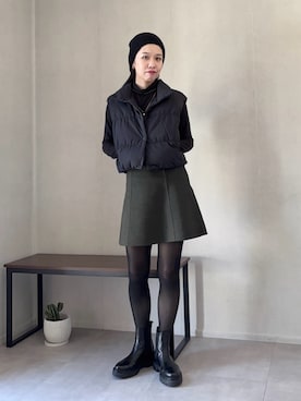 「アイテム（帽子）」を使った、ひなさん（レディース・165cm）の秋コーディネート