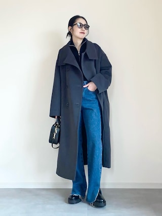 【LA PEAU DE GEM】 3wayスタンドカラーロングコート LA PEAU DE GEM（ラポドゥジェム）の「【LA PEAU DE GEM】3wayスタンド