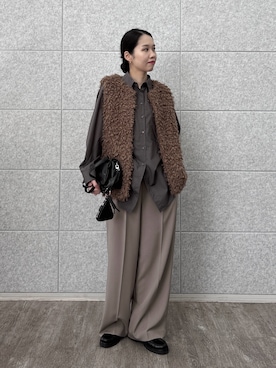「アイテム（ピアス（両耳用））」を使った、ひなさん（レディース・165cm）の秋コーディネート