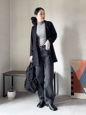 「アイテム（スリッポン）」を使った、ひなさん（レディース・165cm）の秋コーディネート