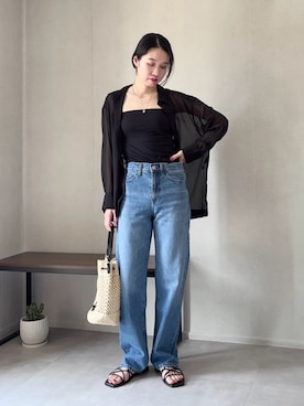 「アイテム（チャーム）」を使った、ひなさん（レディース・165cm）の夏コーディネート