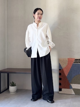 「アイテム（リング）」を使った、ひなさん（レディース・165cm）の秋コーディネート