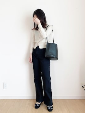 「DHOLIC（ディーホリック）のアイテム（ピアス（両耳用））」を使った、ひなさん（レディース・164cm）の秋コーディネート