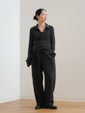 「アイテム（ローファー）」を使った、ひなさん（レディース・165cm）の秋コーディネート