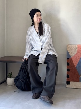「アイテム（ピアス（両耳用））」を使った、ひなさん（レディース・165cm）の秋コーディネート