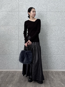 「アイテム（リング）」を使った、ひなさん（レディース・165cm）の秋コーディネート