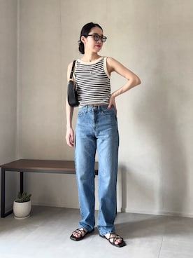 「アイテム（チャーム）」を使った、ひなさん（レディース・165cm）の夏コーディネート