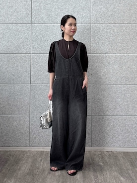 「アイテム（オールインワン・サロペット）」を使った、ひなさん（レディース・165cm）の夏コーディネート