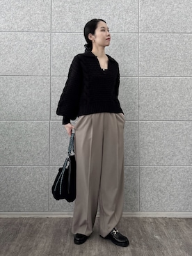 「アイテム（リング）」を使った、ひなさん（レディース・165cm）の秋コーディネート