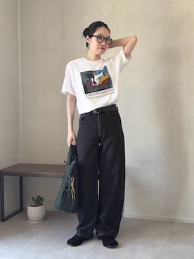 「CENE（セネ）のアイテム（ピアス（両耳用））」を使った、ひなさん（レディース・165cm）の夏コーディネート