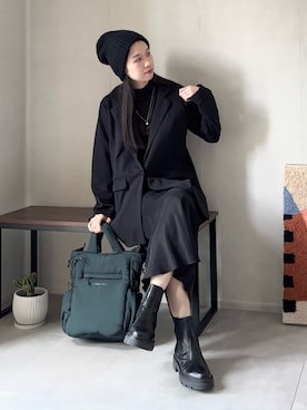 「アイテム（リング）」を使った、ひなさん（レディース・165cm）の秋コーディネート