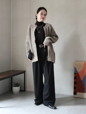 「アイテム（チョーカー）」を使った、ひなさん（レディース・165cm）の冬コーディネート