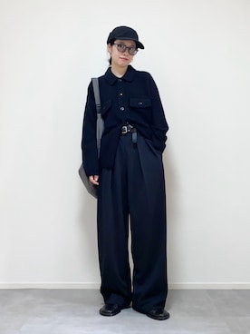 「ハロウィン」｜「アイテム（スリッポン）」を使った、ひなさん（レディース・165cm）の秋コーディネート